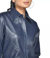 SHEEP LEATHER DRESS SHIRT