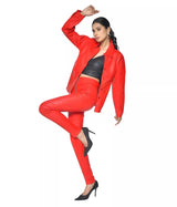 LADIES STRETCH LEATHER PANTS