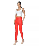 LADIES STRETCH LEATHER PANTS with Back Pockets