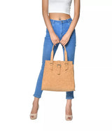 NATURAL CORK HANDBAG TOTE