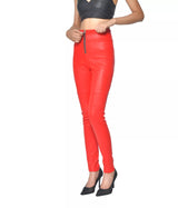 LADIES STRETCH LEATHER PANTS