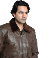 MEN’S FUR LEATHER JACKET