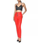 LADIES STRETCH LEATHER PANTS