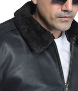 MEN’S FUR LEATHER JACKET