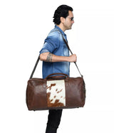 COW FUR TRAVEL DUFFLE Bag