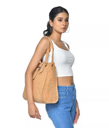 NATURAL CORK HANDBAG TOTE