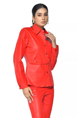 SHEEP LEATHER DRESS SHIRT