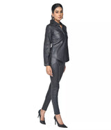 SHEEP LEATHER BLACK SHIRT