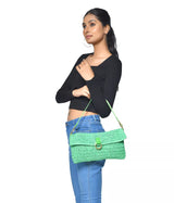 NATURAL STRAW SHOULDER BAG
