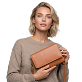 LADIES DUAL ZIPPER PURSE and SHOULDER BAG
