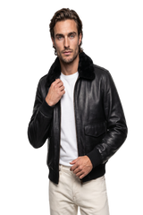 MEN’S FUR LEATHER JACKET