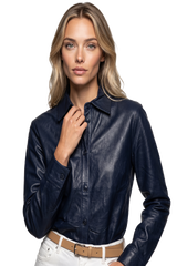 SHEEP LEATHER DRESS SHIRT