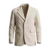 Men's Cream Luxe Leather Sports Coat
