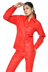 SHEEP LEATHER DRESS SHIRT