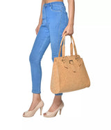 NATURAL CORK HANDBAG TOTE