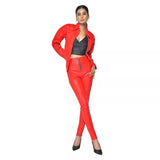 LADIES STRETCH LEATHER PANTS