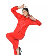 LADIES STRETCH LEATHER PANTS with Back Pockets