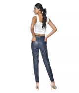 LADIES STRETCH LEATHER PANTS with Back Pockets
