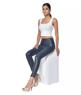 LADIES STRETCH LEATHER PANTS with Back Pockets