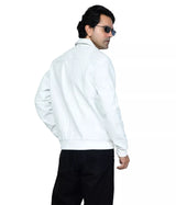 Classic White Leather Jacket for Men