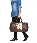 COW FUR TRAVEL DUFFLE Bag