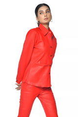 SHEEP LEATHER DRESS SHIRT