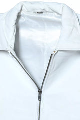 Classic White Leather Jacket for Men