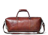 TRAVELING MAN LEATHER JACKET & WEEKENDER BAG