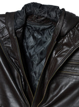 MEN’S LEATHER JACKET With HOOD