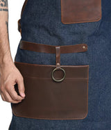 MEN'S DENIM LEATHER APRON