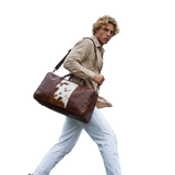 COW FUR TRAVEL DUFFLE Bag