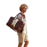 COW FUR TRAVEL DUFFLE Bag