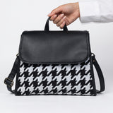 WOVEN JACQUARD HANDBAG