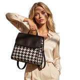 WOVEN JACQUARD HANDBAG