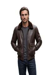 MEN’S FUR LEATHER JACKET