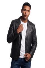 MEN'S LEATHER SPORTS JACKET