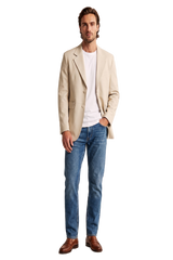 Men's Cream Luxe Leather Sports Coat