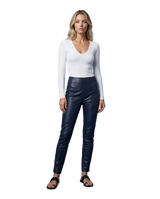 LADIES STRETCH LEATHER PANTS with Back Pockets