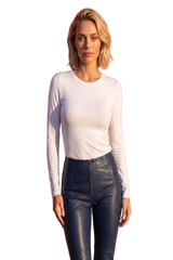 LADIES STRETCH LEATHER PANTS with Back Pockets