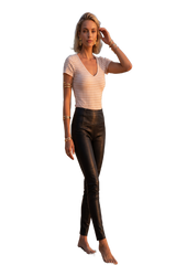 LADIES STRETCH LEATHER PANTS