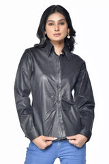 SHEEP LEATHER DRESS SHIRT